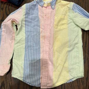 Janie and Jack Pastel Striped Button Down Shirt